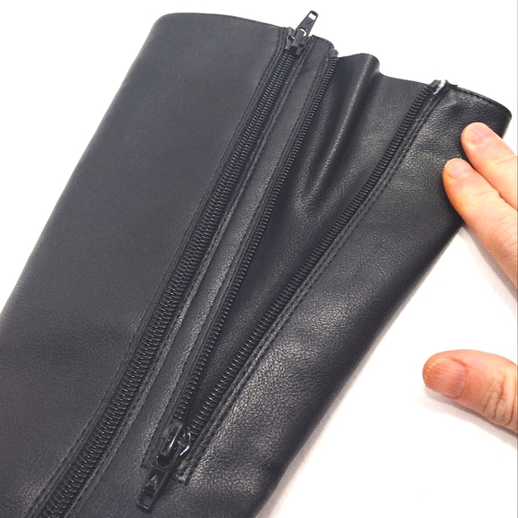 Aerosoles Patience Faux Leather Extended Calf Knee-High Stack Heel Boots - Picture 15 of 15